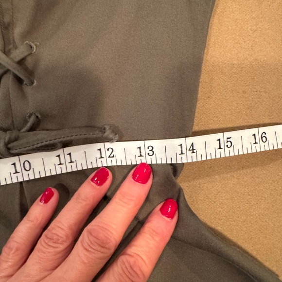 Aqua Olive Fitted Cotton/Spandex Peplum Jacket - X-Small - Picture 12 of 12